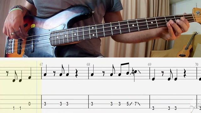 Still Corners - The Message BASS ONLY + PLAY ALONG TAB + SCORE