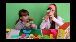 ПлейДо мороженое, Лепим мороженое из пластилина, играем  Play Doh Ice cream пластилин аналог ПлейДо