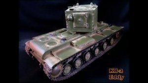 Модель из бумаги и картона КВ-2 1:25 масштаб.