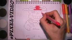 КАК РИСОВАТЬ ФРЕШ САНСА ИЛИ  МОИ РИСУНКИ ПО КЛЕТОЧКАМ #pixelvideo