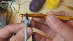Двухцветный шнур крючком Цветной шнур крючком Цепочка двухцветная крючком. Crochet cord