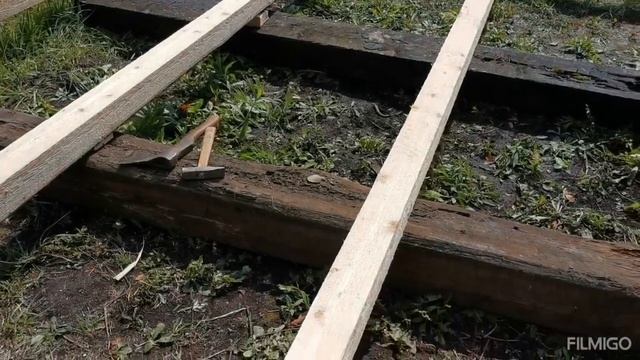 Началась постройка нашей беседки, часть 1 смотреть онлайн