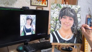 Портрет девушки маслом по фотографии. Учусь писать портрет маслом