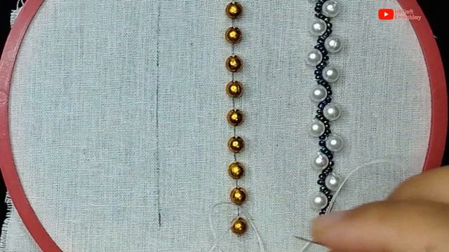 Beads Hand embroidery basic stitches for beginner || Beads embroidery tutorial