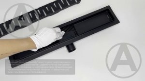 Желоб водоотводящий TIM арт.BAD465002BK с горизонтальным, выпуском с сухим и годрозатвором