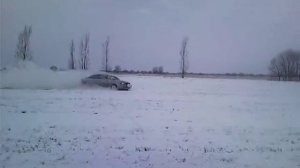 Ауди A6 дрифт зимой