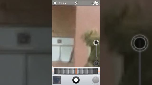 Zooming approximately 2 km s  with mobile camera
