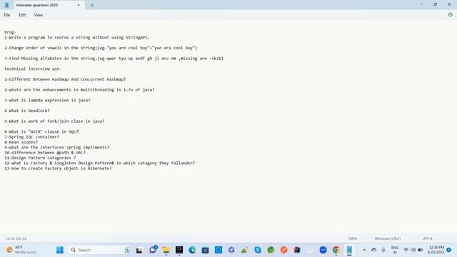 Core Java Spring Hibernate Restful Thread String Interview Experience | Coding Question Answers 202
