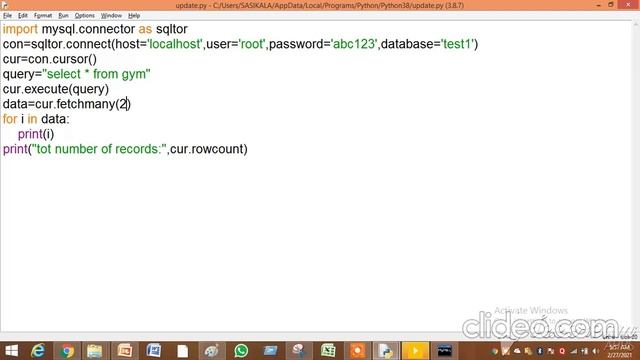 CBSE-Class12- Ch15-Interface Python withMySQL-fetchall,fetchmany, fetchone,parameterisedquery -Tami