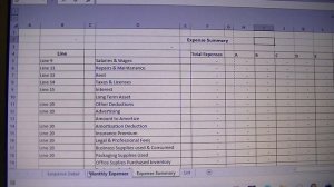 Business Expense Excel Spreadsheet-LLC