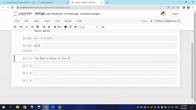 PYTHON LESSON #4 -  STRINGS IN PYTHON.(Part 1)