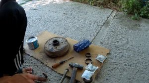 ремонт Гольф2.Замена подшипников на заднем колесе.