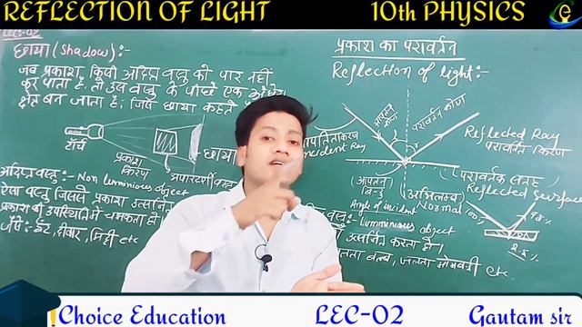 10 Class Physics chapter 1 || Reflection of light in hindi || 10th science Ncert chapter 10