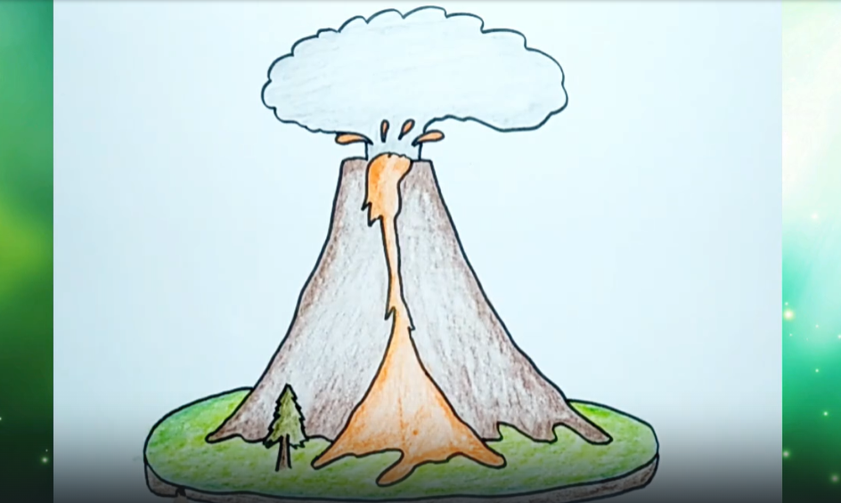 Как нарисовать Вулкан смотреть онлайн