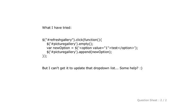 jQuery : Clear and refresh jQuery Chosen dropdown list смотреть онлайн