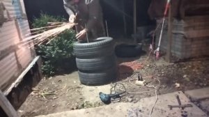 Боксёрская груша для двора своими руками из старых покрышек