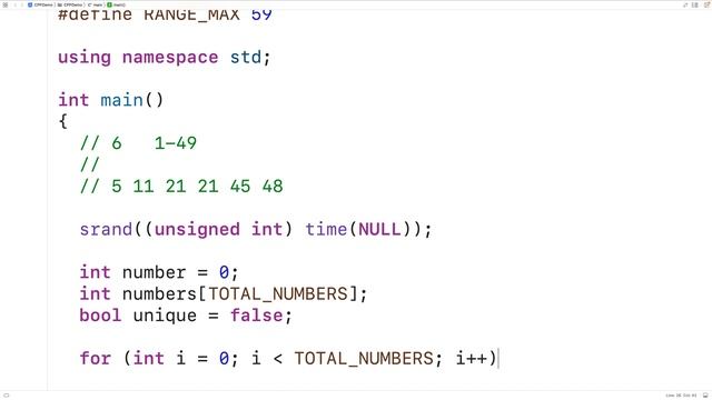 Lottery Number Generator | C++ Example смотреть онлайн