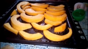 Очень вкусная тыква, запеченная в духовке.Как запечь тыкву/Вкусный и легкий рецепт.Готовим с деткам