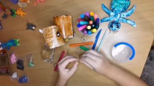 Лепим ёжика из деревянной глины