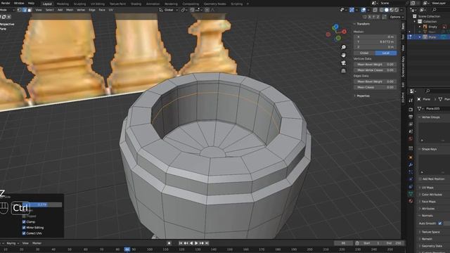 Как создать шахматную фигуру ладью (rook) в Blender Часть 2