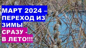 Март 2024 года - с зимы сразу в лето!!! March 2024 from winter straight into summer!!!