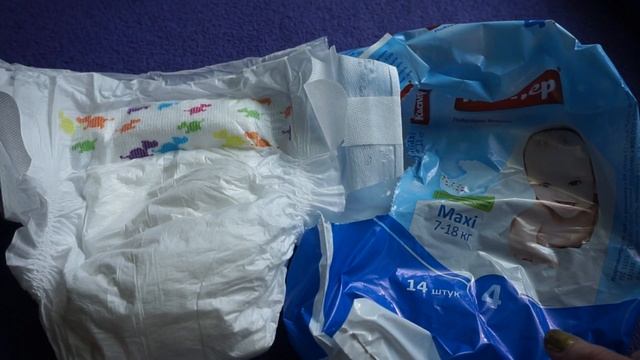 Подгузники КАСПЕР 4 7-18 кг. Отзыв, видеообзор смотреть онлайн