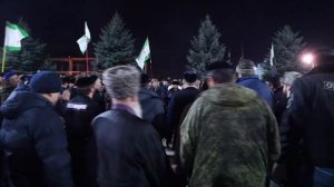 Зикр в Магасе во время протестов