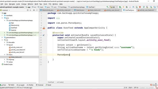 Android Development Lecture 58 (Viewing the User's Feeds) смотреть онлайн
