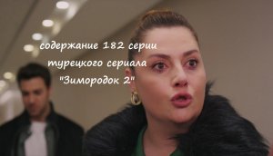 Содержание 182 серии (22 турецкая) второго сезона сериала "Зимородок" (РФ, 2023 / 2024)