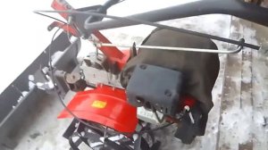 Лопата + грунтозацепы мотоблок УГРА /уборка  серьезного снега /работа отвалом/ работа мотора Угра/
