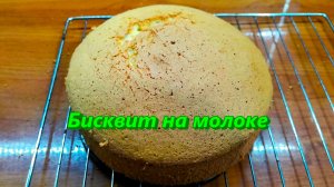 Очень вкусный, пышный и нежный БИСКВИТ НА МОЛОКЕ. Пошаговый рецепт приготовления