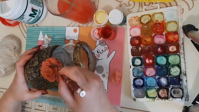 Ваза для цветов из стеклянной банки ????? / DIY