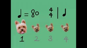 Guided Metronome BPM 80 4/4 quadruple time in crochet
