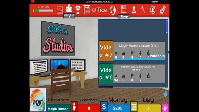 Играем в "Roblox" в режиме симулятор ютубера! смотреть онлайн