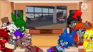 Fnaf 6 Crew Reacts to Mario Plays Cursed Mario Games (Gacha Club Au)