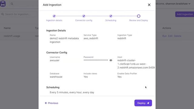OpenMetadata 0.6 - One click Ingestion deployment смотреть онлайн
