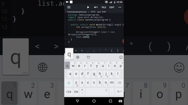 basic array / arraylist java program смотреть онлайн