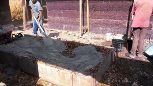 Скучное видео. Ч. 1. Замес арболита мотокультиватором.