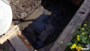 Очистка выгребной ямы, промежуточный вариант