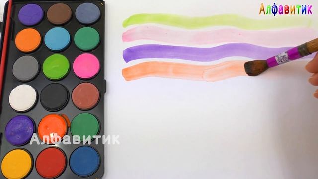 18 цветов Акварельные краски для рисования смотреть онлайн