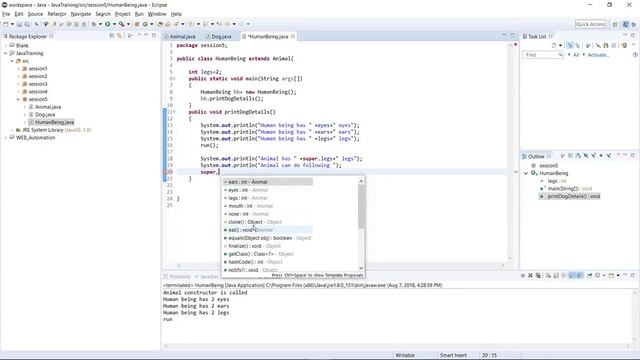 super and final keyword in Java