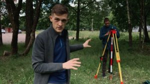 Установка тахеометра по углу (по задней точке) LeicaTS 07