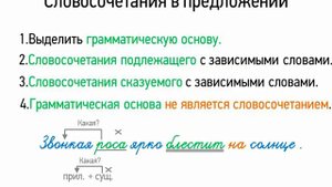 Словосочетания в предложении (5 класс, видеоурок-презентация)