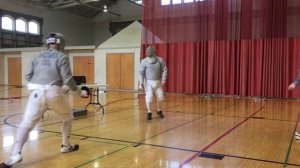 Alec Berger fences saber at IU Open 2016