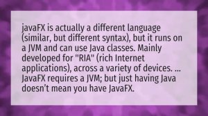 What is the difference between Java and JavaFX?