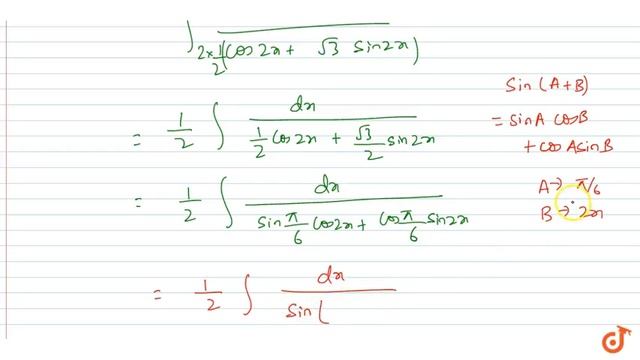 `int(dx)/(cos2x+sqrt(3)sin2x)` смотреть онлайн