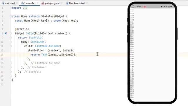 2.9 (b) - Flutter List View Builder | Flutter Tutorials for beginners 2023