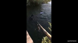 Мужик на квадроцикле упал в реку )) "Это было эпично." ПРИКОЛ