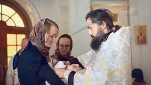 Крещение Егора в храме Рождества Пресвятой Богородицы в Крылатском