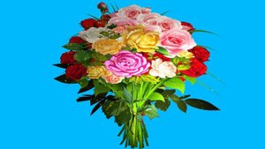 Шикарный футаж на хромакее: БУКЕТ РОЗ. ChromaKey